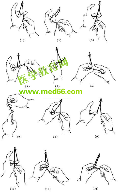 外科手术打结图